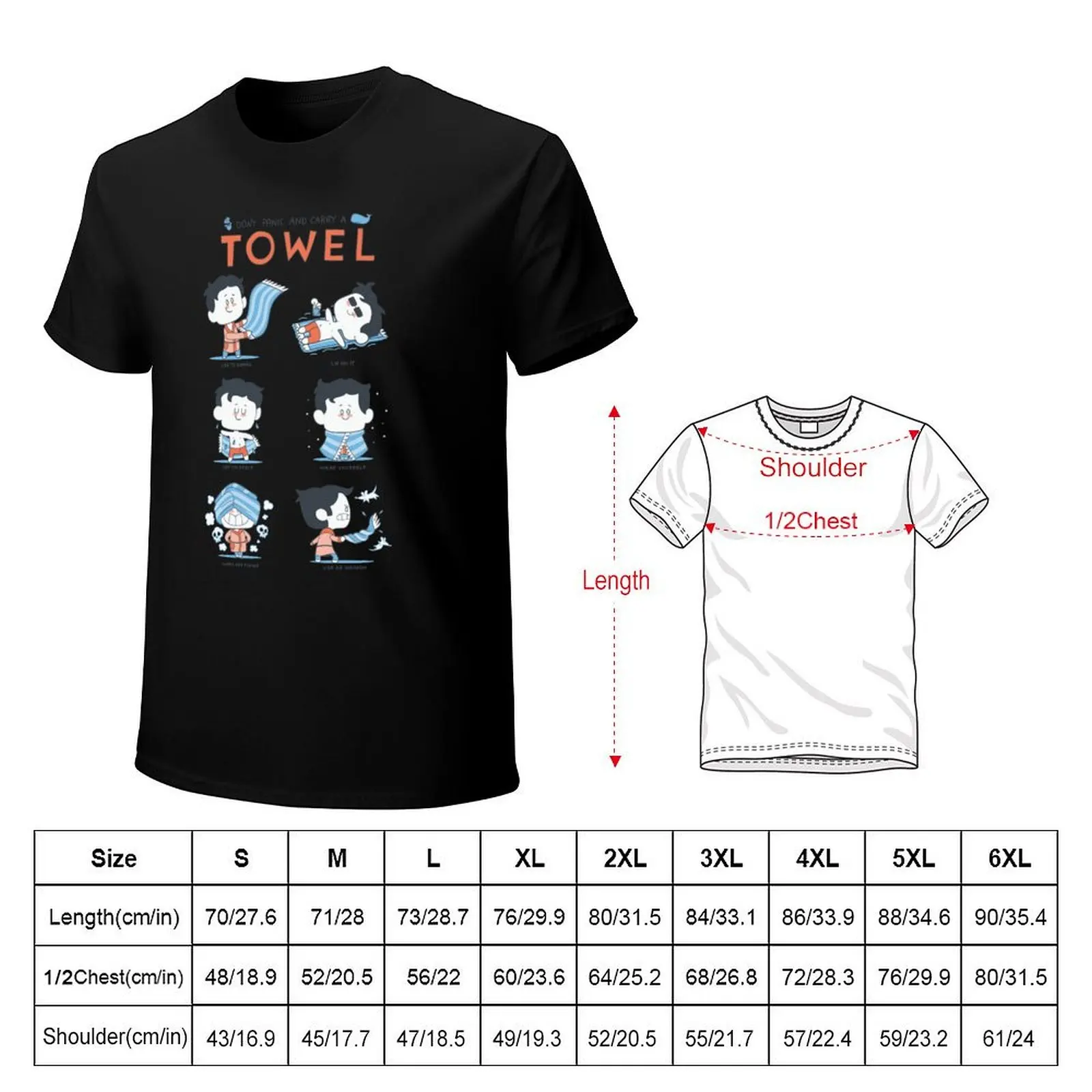 Don't worry, carry a towel T-Shirt Outdoor Work Short Sleeve Top