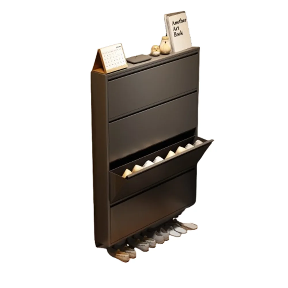 Drawers Shelf Black Shoe Rack Galery Dust Stylish Modern Corner Shoes Cabinet Vertical Ultrathin Meuble Rangement Home Furniture - Image 6
