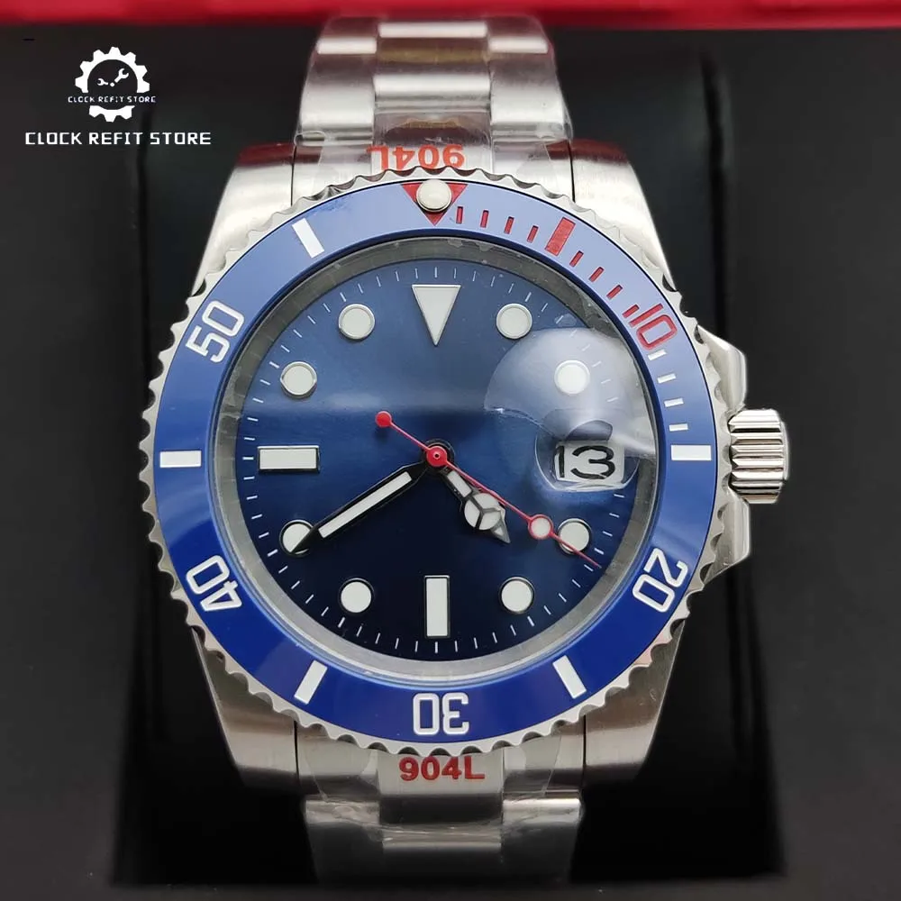 

Men's Automatic Mechanical Sapphire Watch NH35 Calibre Blue Dial and Bezel 40mm Classic Fashion Case Men's Watch