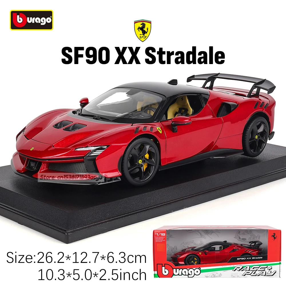Bburago 1:18 Ferrari SF90 XX Stradale Red/White die-casting