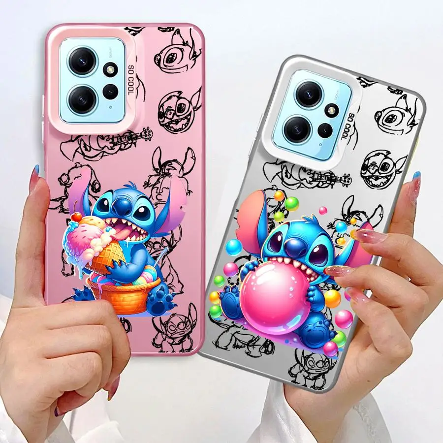 

Disney Stitch Cartoon Case for Xiaomi Redmi Note 11s 10s 12 13 14 Pro Plus 10 11 Pro Soft Cover