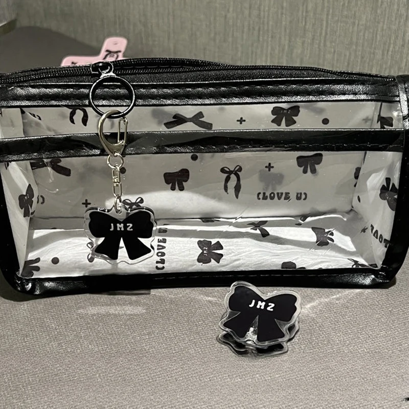 مقلمة كرتونية شفافة متعددة الطبقات عمودية ذات سعة كبيرة حقيبة تخزين الأدوات المكتبية حقيبة مستحضرات التجميل المدرسية