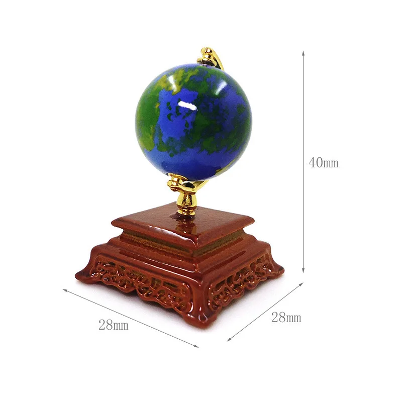 

Dollhouse Mini Globe Alloy Globe Model Miniature Decorative Figurine Component Gourmet Gift Decoration Home Decor