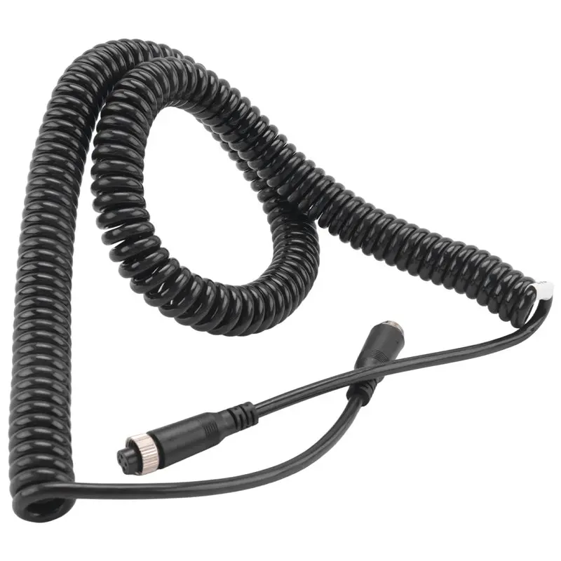 A13Z-Car Video Aviation Spring Line 4-Pin Extension Cable For Rear View Camera Truck Trailer