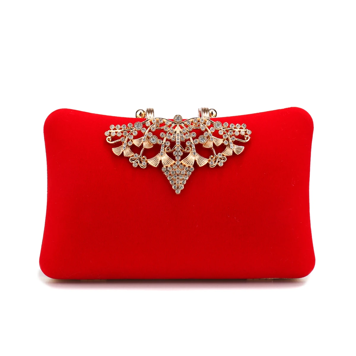 Diamonds Women Evening Bags Metal Chain Shoulder Handbags Hollow Out Style Velvet Clutch Banquet Glitter Purse