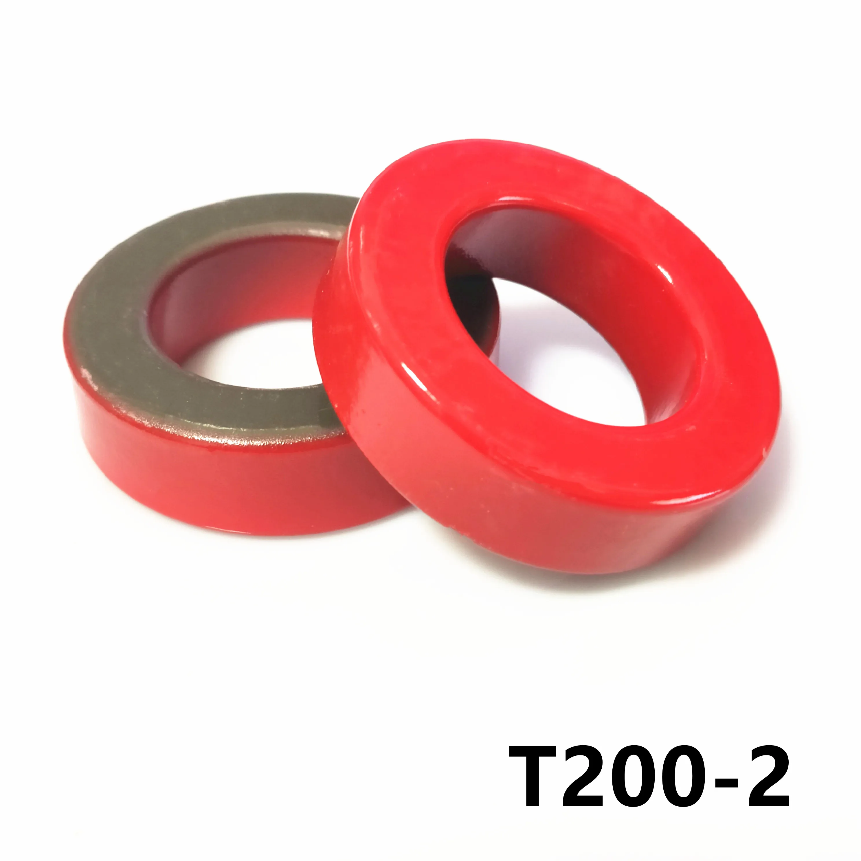 T200-2ความถี่ Carbonyl Iron Powder Core เหล็กแม่เหล็กแม่เหล็กเฟอร์ไรต์แหวนสีแดงสีเทา51*32*14มม.