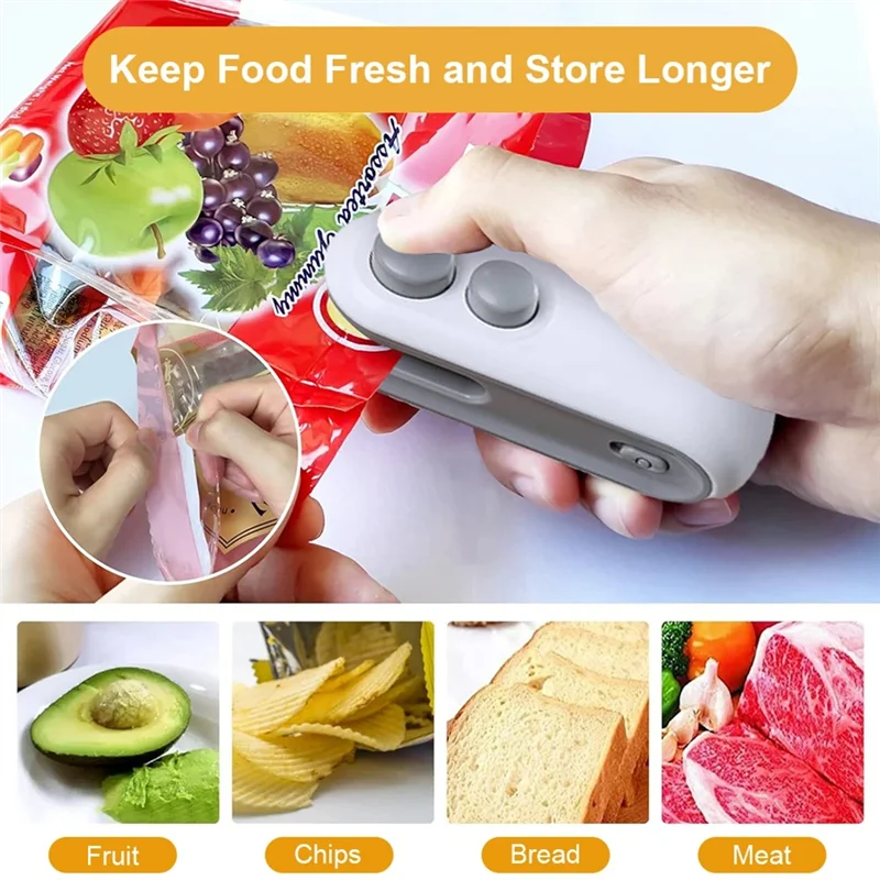 

2025 Trendmini Heat Bag Sealing Machine Package Sealer Bags Handheld Sealer Food Packaging 2PCS