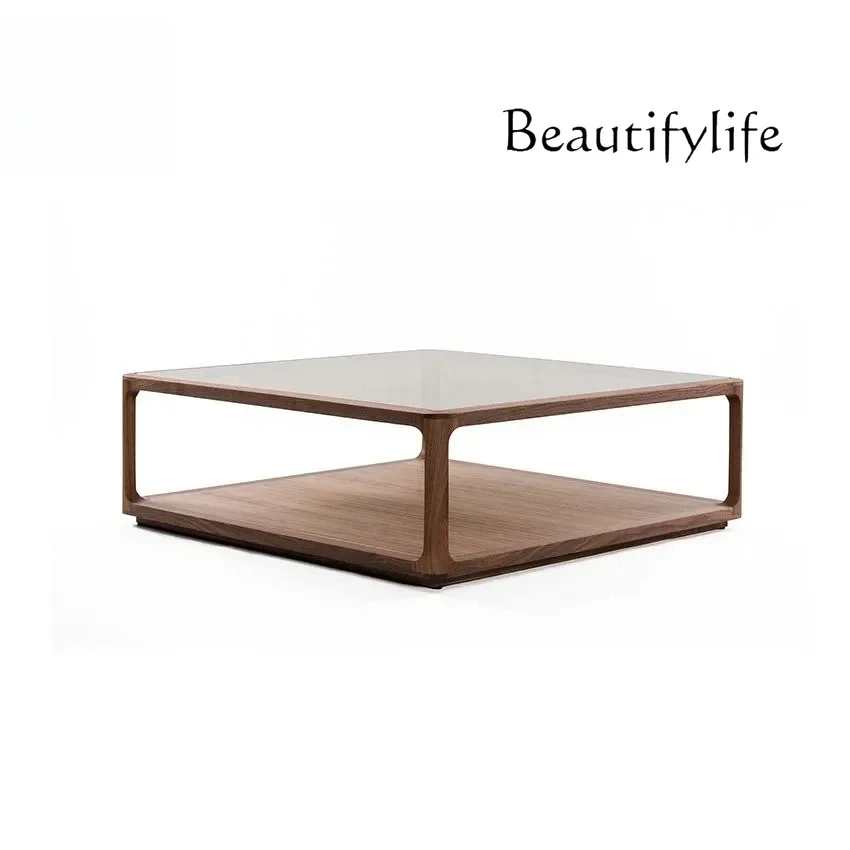 zL North American black walnut square handed down coffee table solid wood combination tenon and mortise style living room furnit