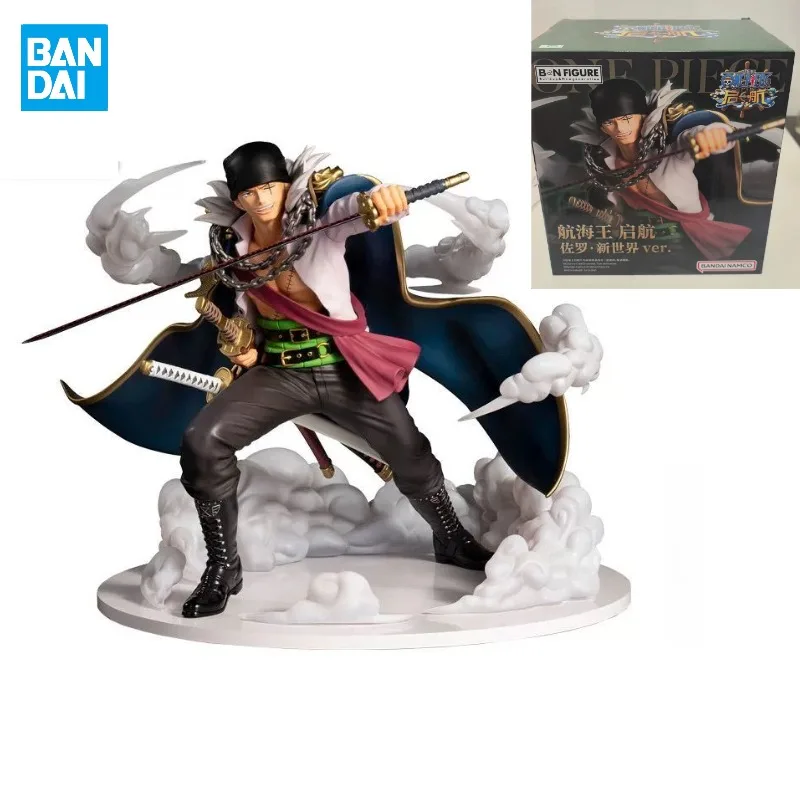 

In Stock Original Bandai BNFIGURE One Piece Zoro Voyage Start Action Figure Anime Collectible Model Ornament Holiday Gift