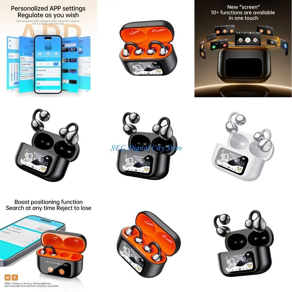 

U75B XG42 Touches Screen Wireless Earbuds Open Ear Comfort Instantly Language Translation Double Driver Auditory Experience