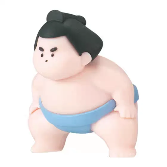 BANDAI Action Figures Model Sumo Wrestler Figurine Ornament Gashapon Official Genuine Ornament Collectable Toys