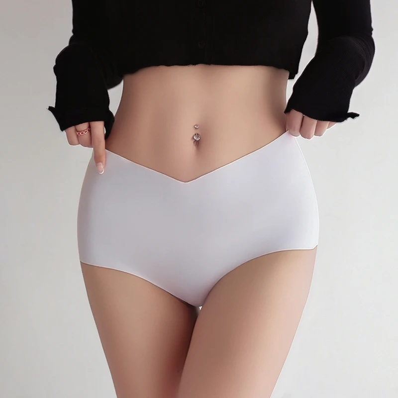 Meet'r dames naadloos ijszijde yoga-ondergoed hoge taille V-vorm ademend sneldrogend lingerie slipje sportslips