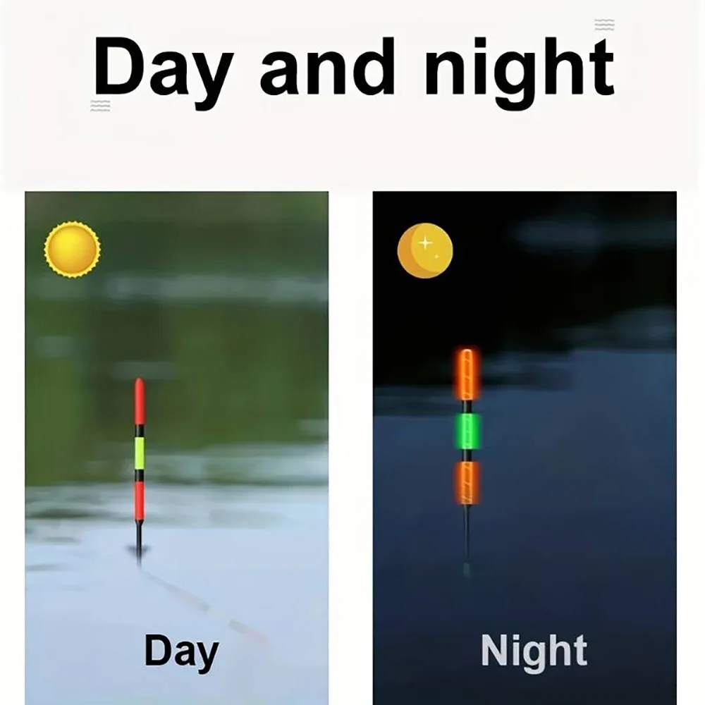 2pcs Fishing Float Set, 3g/5g/7g/10g/13g Led Luminous Float+CR425Charger Battery Night Fishing Tackles 2024 Fishing Gear