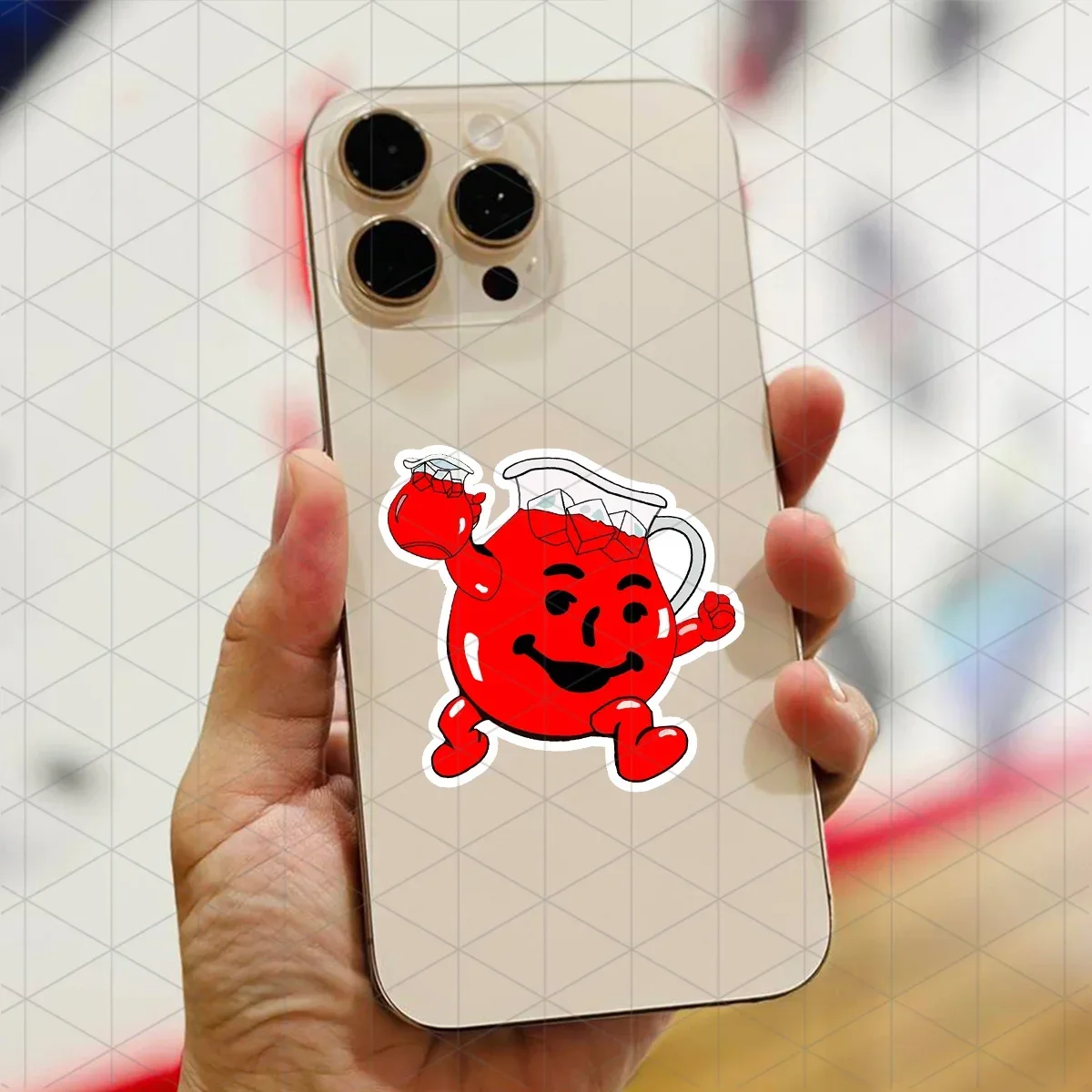 

1PC Kool Aid Man Cartoon Vinyl Stickers, Matte Finish Self-Adhesive Decals,Nostalgic Cartoon Theme Vehicle & Daily Gear Decor