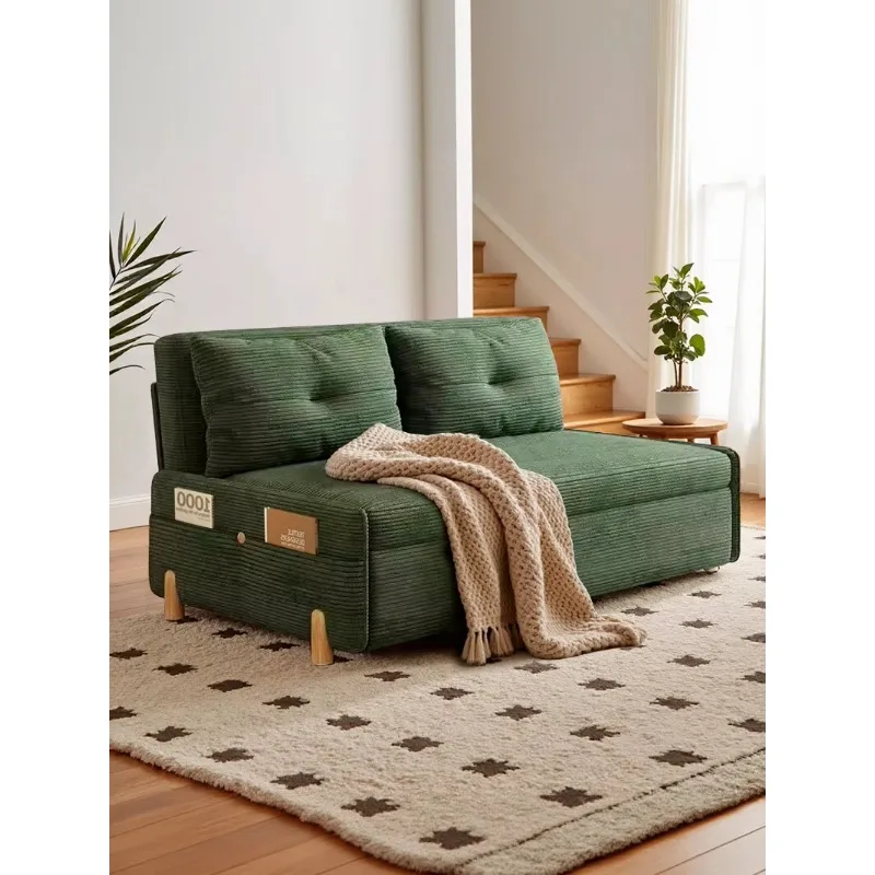 

Sofa bed folding dual-purpose small apartment living room multi-functional storage single double push-pull retractable bed