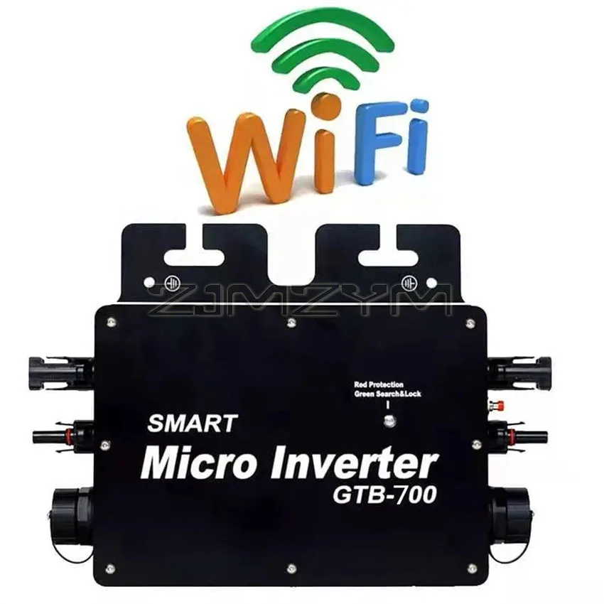 600W 800W PV Solar Micro Inverter DC to AC Output 110V 220V Micro Solar Grid Tie Inverter IP65 With WIFI