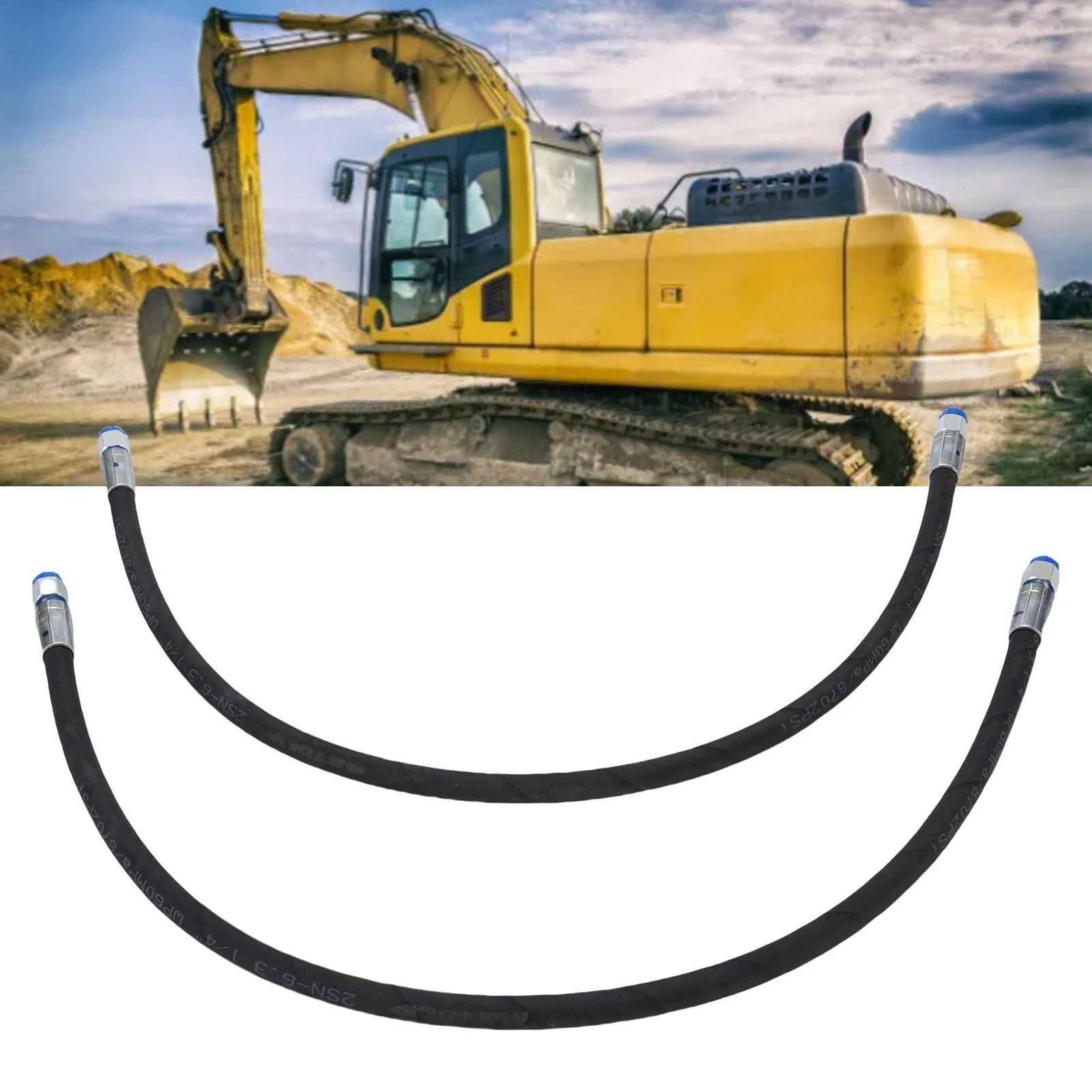 

2 шт., шланги переключающего клапана экскаватора, интерфейс 1/4 дюйма, 60 МПа, 8702PSI, сменный шланг дроссельной заслонки экскаватора, аксессуар для экскаватора