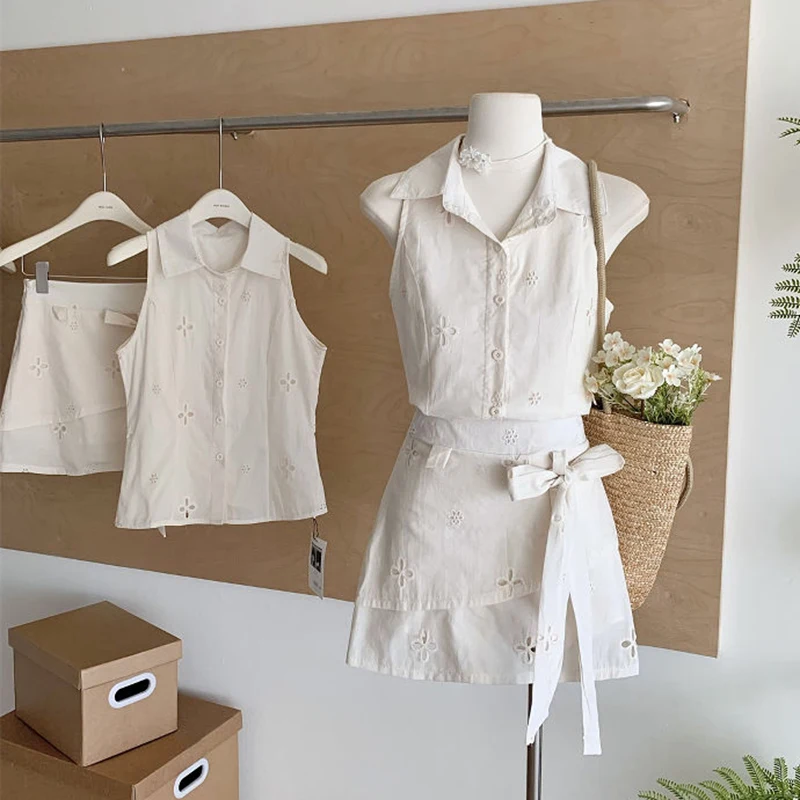 

Summer 2 Piece Outfit Women Ladies Short Tops High Waist Skirt Two Piece Sets