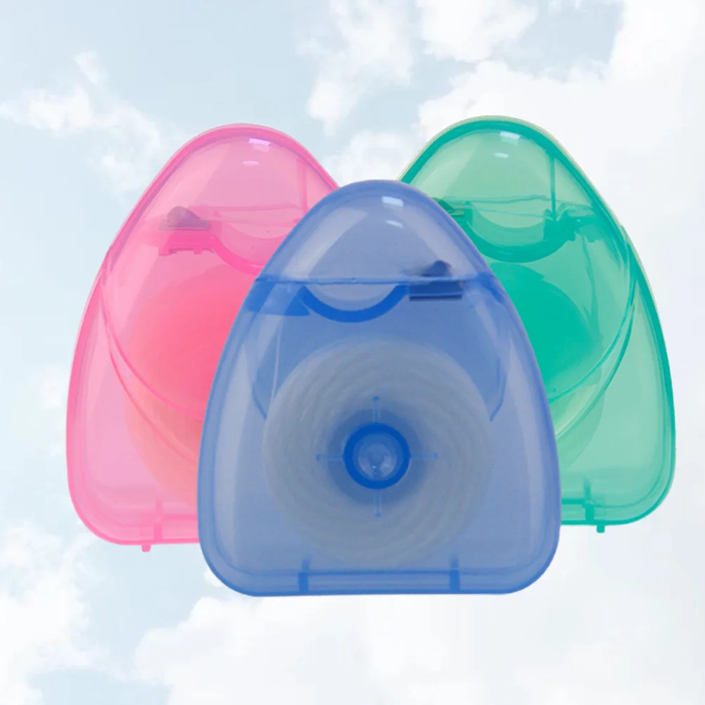 3 szt. 50M Nić Dentystyczna z Mikrowoskowym Wykończeniem, Cienka Poliestrowa Nić Interdentalna do Usuwania Osadu, Miętowa Higiena Jamy Ustnej, Przenośna do Zębów