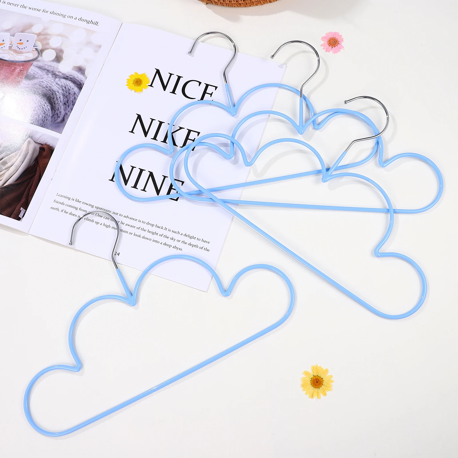 

5pcs Kids Clothes Hangers High Manganese Steel Childrens Baby Non Slip Plastic Small Size Wardrobe