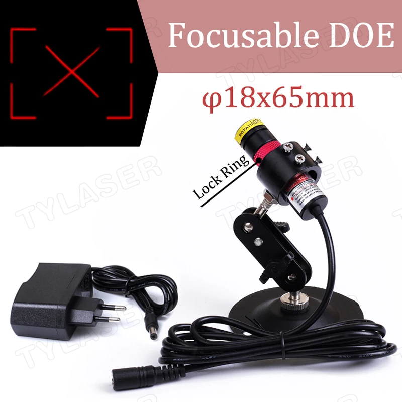 

Red Viewfinder DOE Focusable Locator D18x65mm 635nm Laser Module 10mw 30mw 50mw 100mw 150mw 200mw for Wood Positioning Cutting