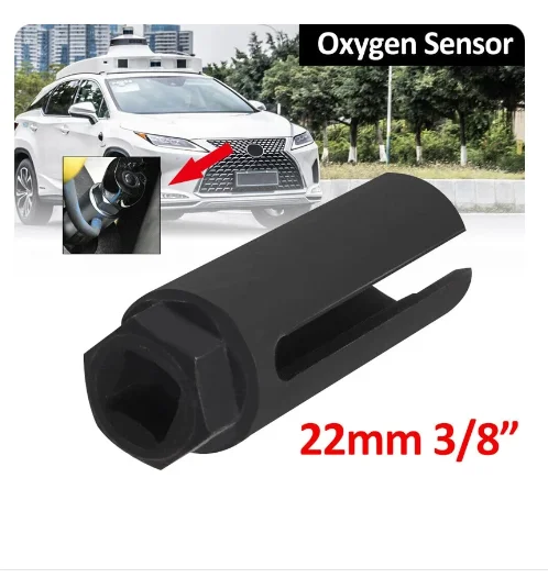 Black Narrow Mouth Oxygen Sensor Sleeve European-style Cxygen Sensing Socket Wrench Car Tools