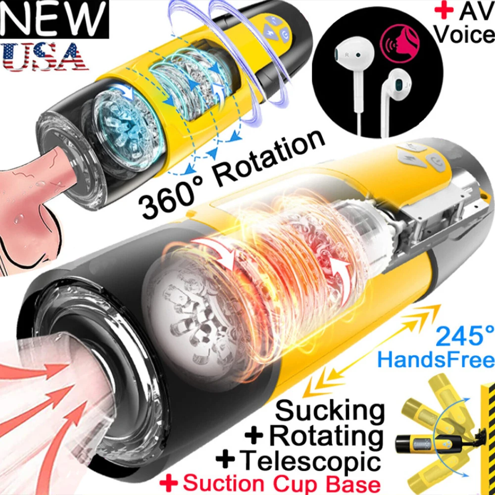 Automatic Thrusting Male Masturbator Vibration Penis Blowjob Machine pronunciation Masturbation Cup Pocket Pussy Sex toy - view 4