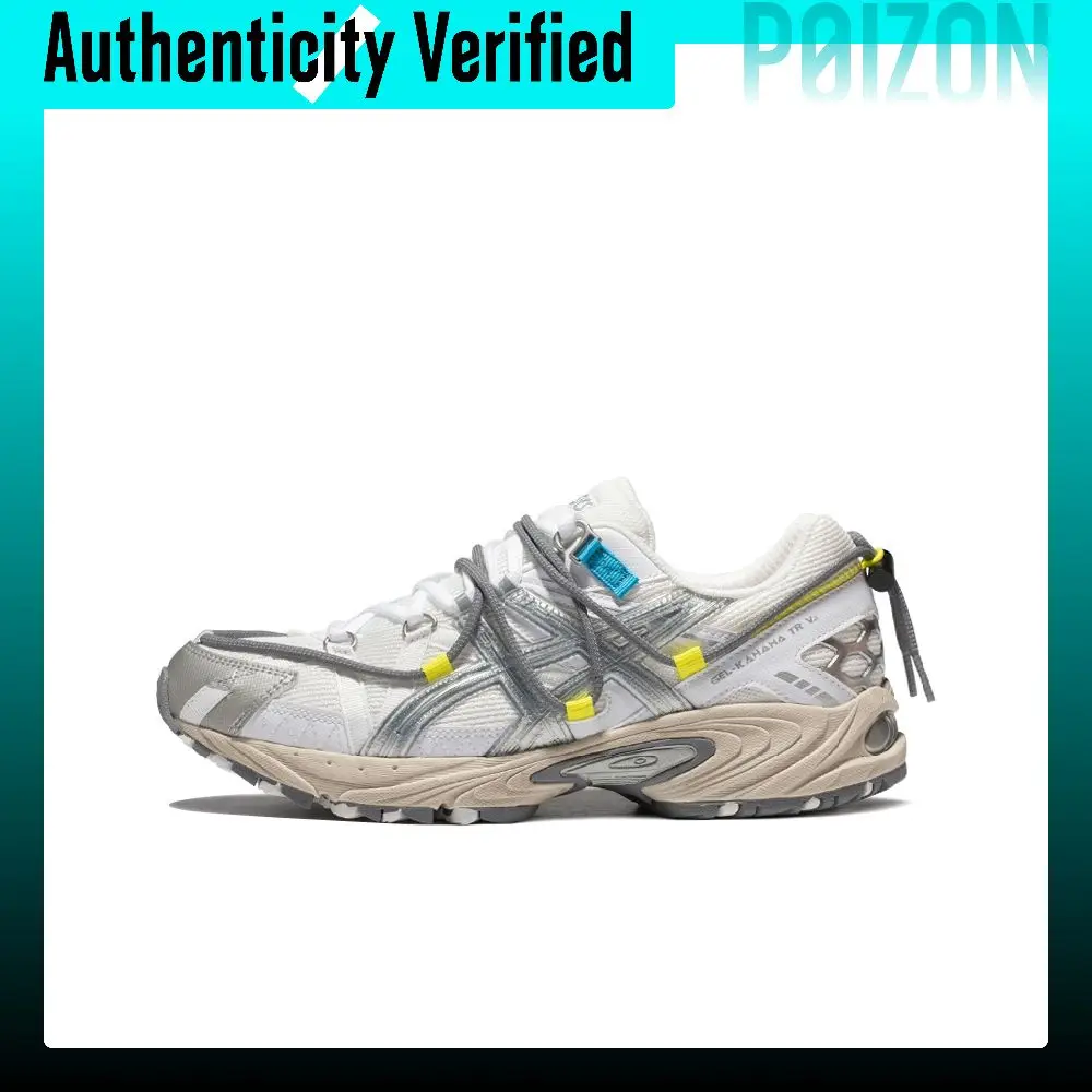 ASICS Gel Kahana TR V2 Textile, Synthetic Leather Low top Casual Shoes Unisex White Silver 1203A259-100
