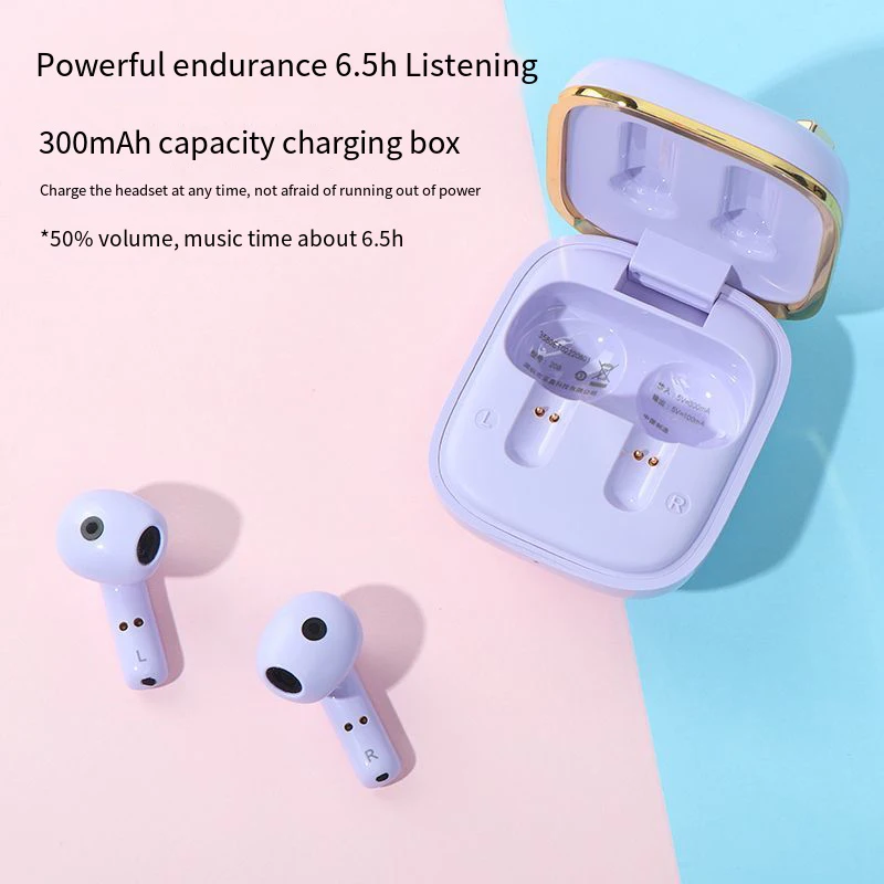 300Mah Sanrio Cinnamoroll My Melody Kuromi Bluetooth Earphone One Touch Noise Reduction In-Ear Portable Sports Christmas Gift