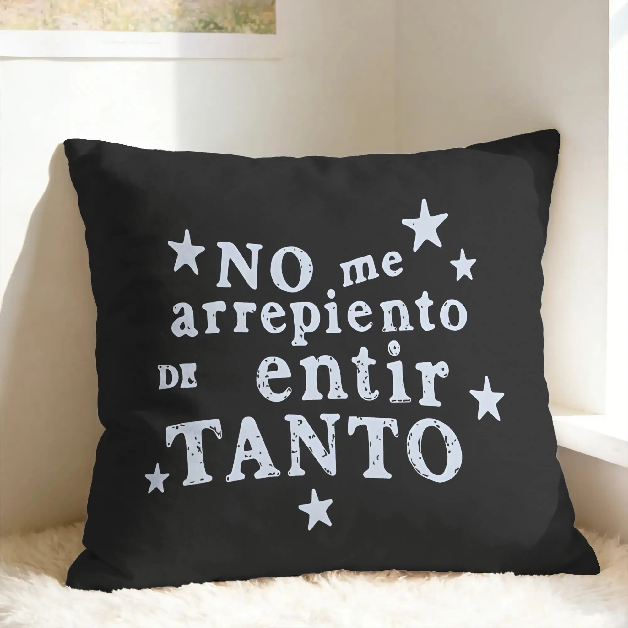 No Me Arrepiento De Sentir Tanto Karols G Pillowcases  Kawaii Pillow Case For Living Room Sofa Soft Pillow Cover