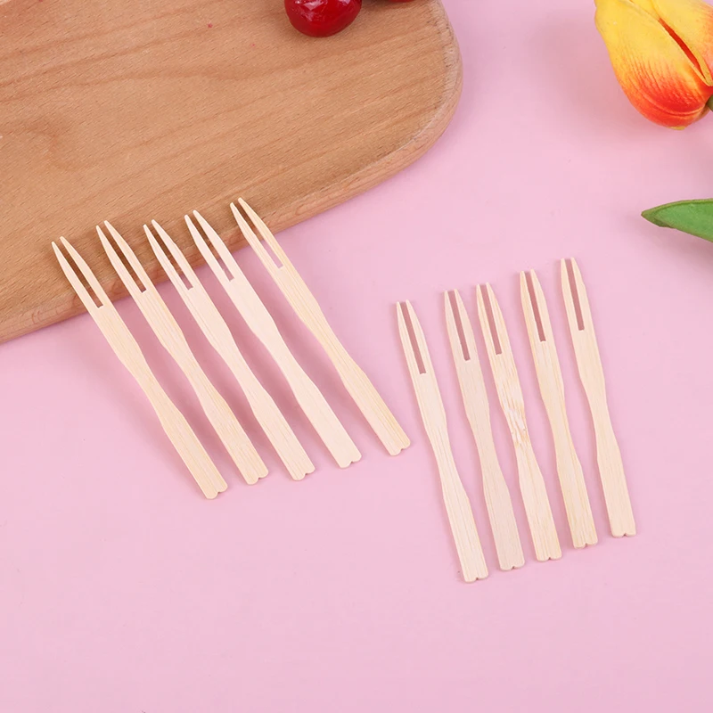 100 قطعة المتاح الخيزران التموين الشوك الفاكهة عصا إصبع الغذاء اختيار aperitif يختار فاتح الشهية #2
