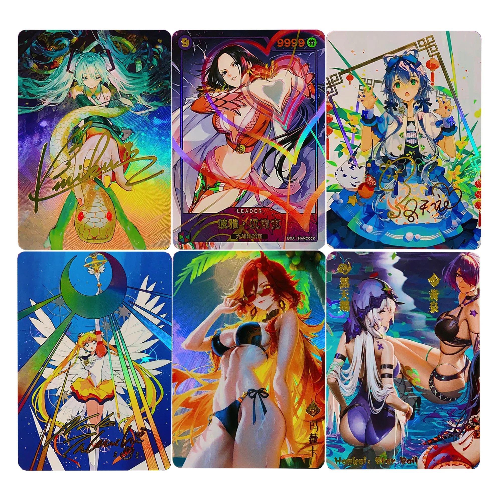 

7 Models Diy Goddess Story Miku Hancock Collection Card Collection Card Gold Hot Tsukino Usagi Cute Anime Card Gift Toys