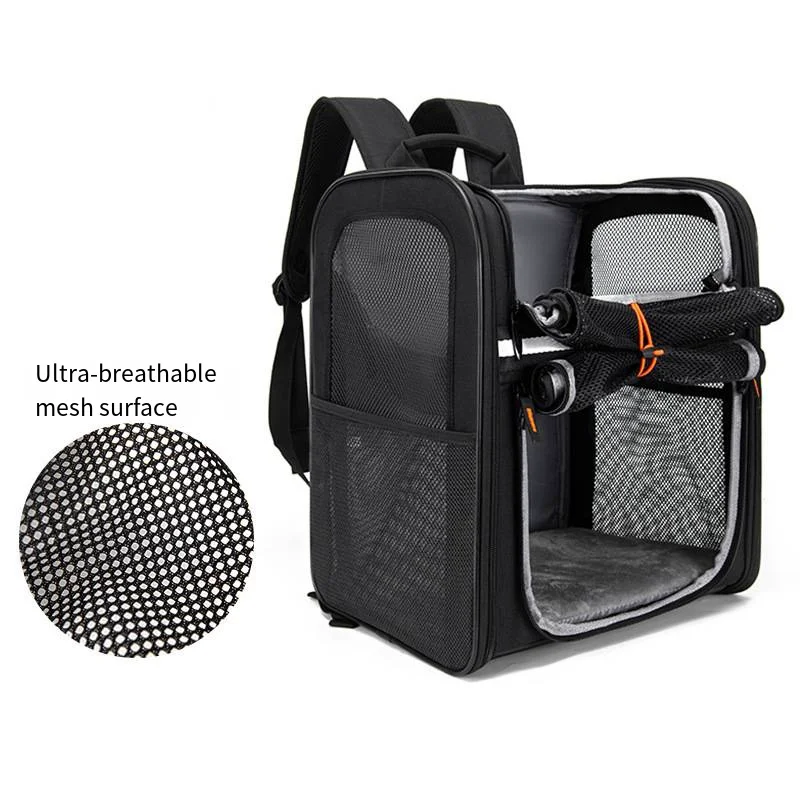 

Portable Foldable Pet Dog Cat Cages Outdoor Backpack for Large Capacity Pets Ultra-breathable Pet Carrier Backpack