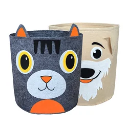 Cotton Cat Dog Animal Storage Basket Toys Clothes Shoes Organizer Sundries Folding Storage Box Cabinet Home Basket Container