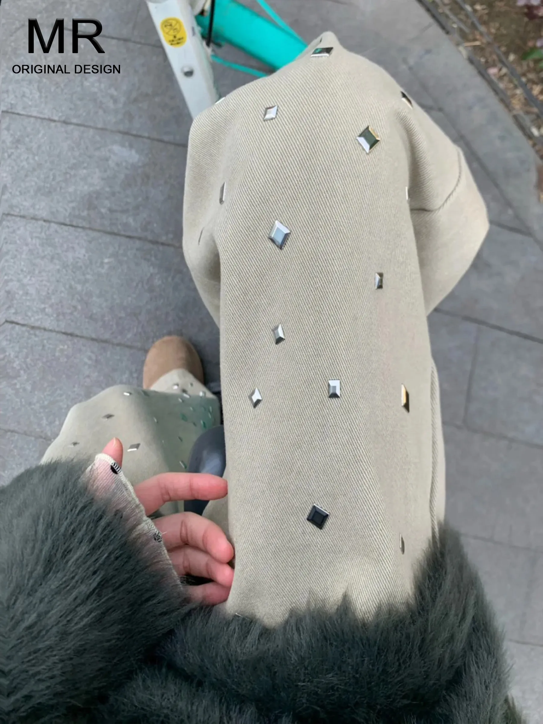 

Американские ретро-джинсы с широкими штанинами и стразами, женские, с высокой талией, свободные, струящиеся, прямые брюки, повседневный стиль