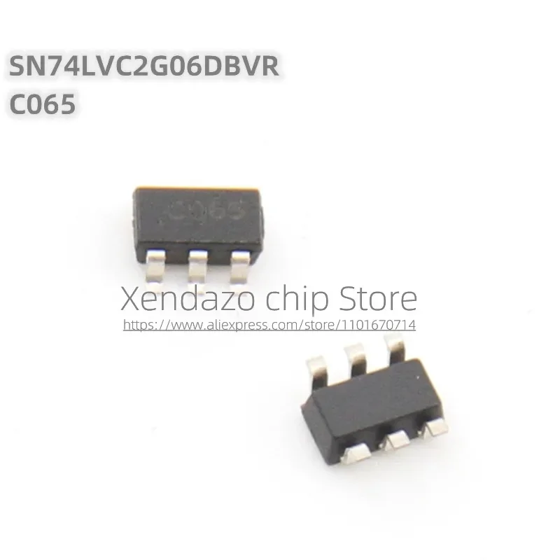 10 unids/lote SN74LVC2G06DBVR SN74LVC2G06 pantalla de seda C065 SOT23-6 paquete chip controlador de línea
