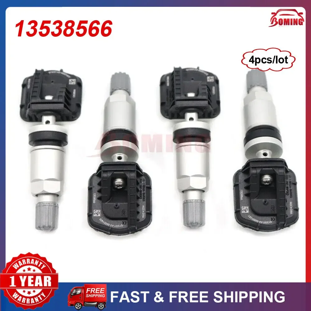 4pcs 13538566 TPMS Tire Pressure Sensor For Buick Elect E4 Elect E5 Envision LaCrosse Cadillac CT4 CT5 GT4 XT4 Lyriq 433Mhz