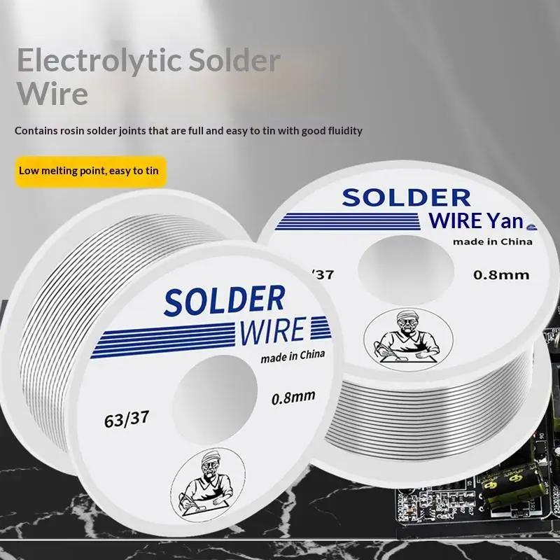 texture100/20g Solder Wire Tin Roll Clean Rosin Welding Core Soldering Wire Flux Reel Tube Low Temperature Easy Melt Solder Wire