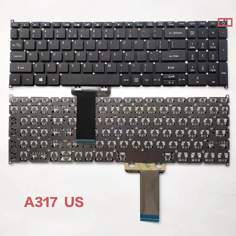 Keyboard for Acer Aspire A317 A317-51 A317-51g A317-51K A317-33 A317-52 A715-74G A715-75 A715-75G English US Layout