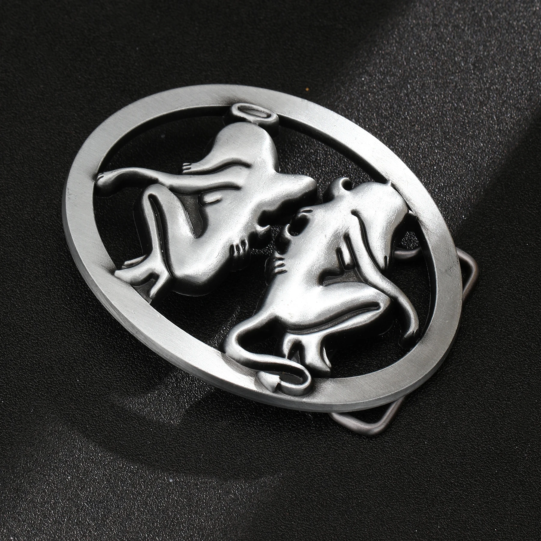 Fashion Double Cowgirl Belt Buckle suitable for 4cm wideth belt with continous stock