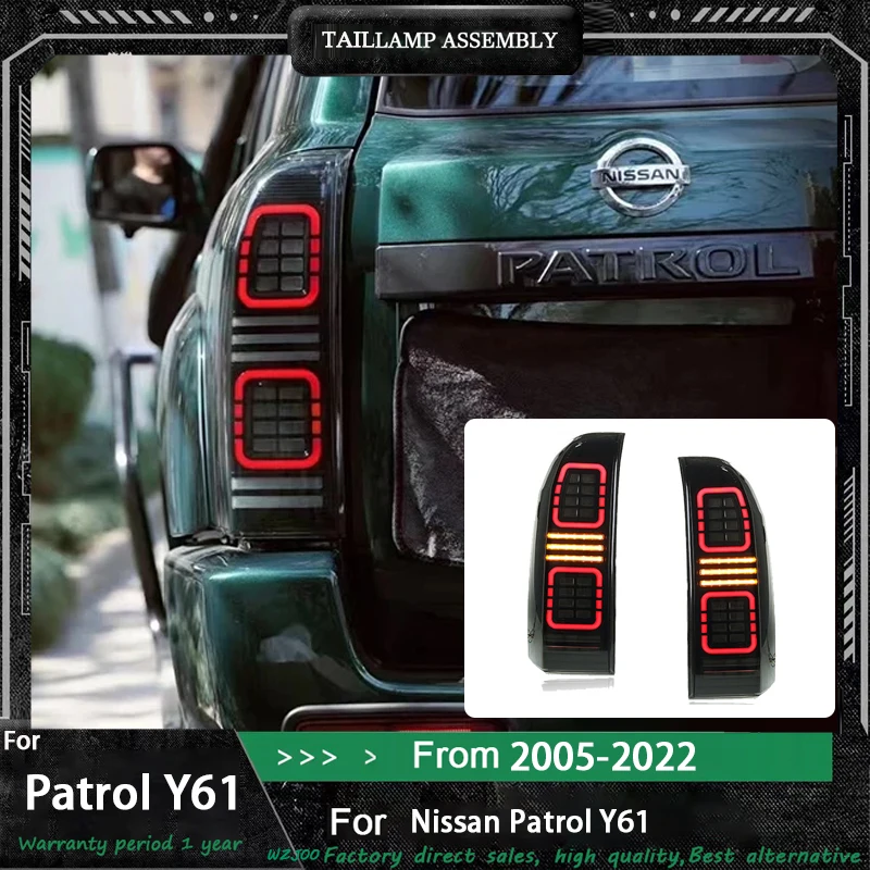 

Новый задний фонарь для Nissan Patrol Y61, задние фонари 2005 2006 2007-2022 Y61, обновленные светодиодные задние фонари Nissan Patrol Y61, аксессуары
