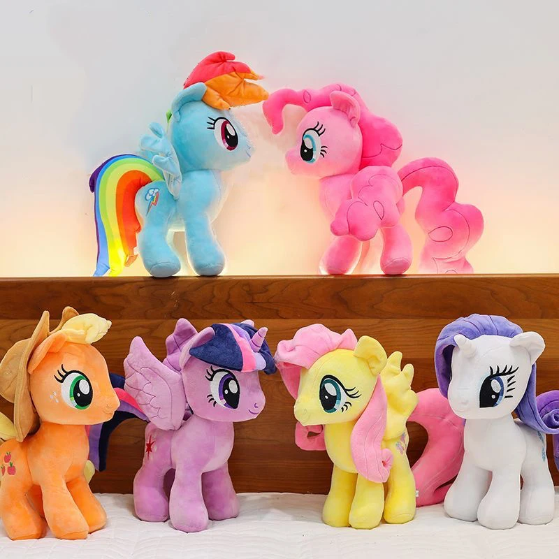 

New 30cm My Little Pony Plush Toys Twilight Sparkle Pinkie Pie Rarity Fluttershy Applejack Rainbow Dash Stuffed Doll Kid Gift