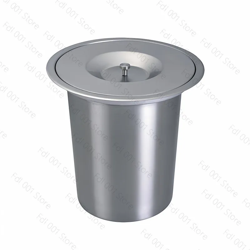 8L kitchen countertop built-in stainless steel trash can embedded trash can environmental
