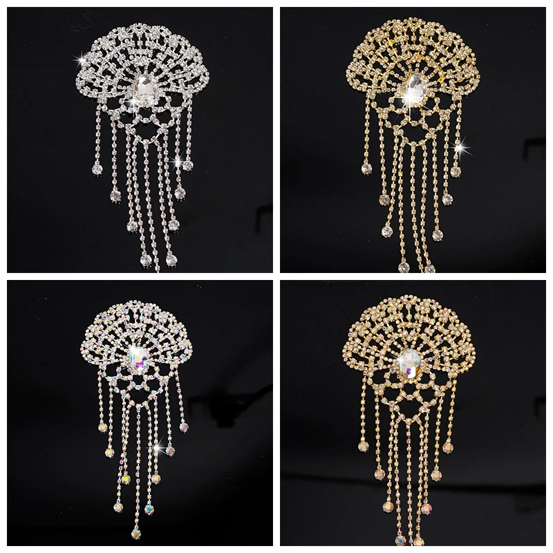1pc-ガラスクリスタルタッセルラインストーンショルダーストラップ-diy-コスチュームスーツ装飾クリスタルグリッターアクセサリー