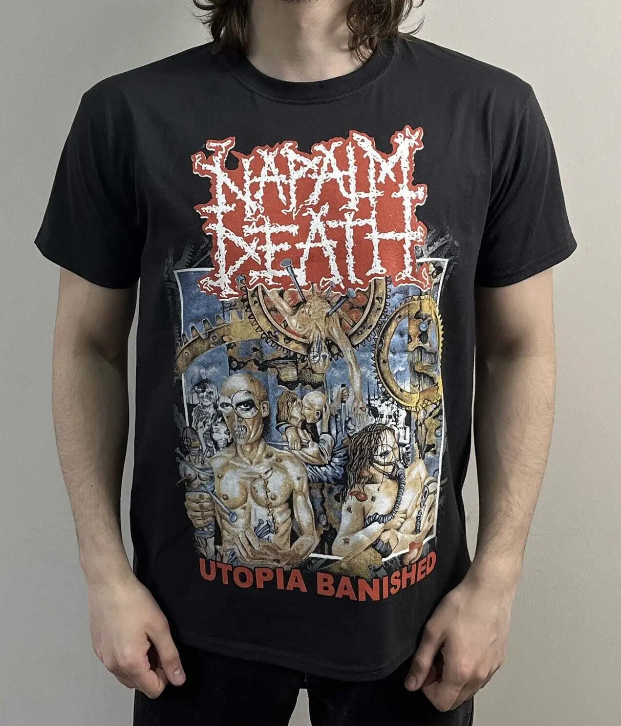 Футболка Napalm Death - Utopia изгнанная (FOTL), черная туша, Морбид, ангел