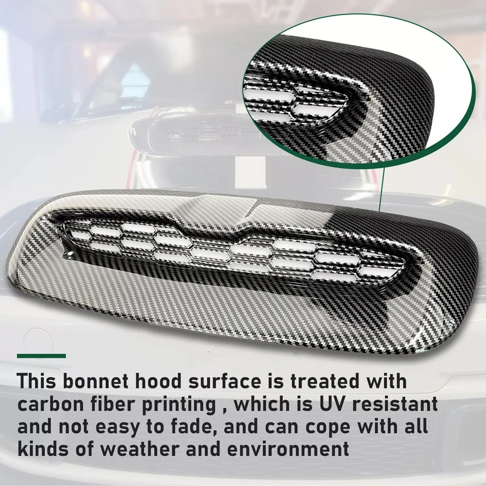 

For BMW Mini Cooper S R55 R56 R57 R58 Exterior Accessory - Carbon Style Hood Air Intake Vent Scoop