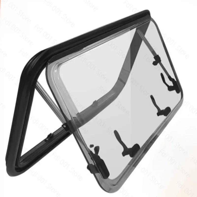Double Layer Acrylic RV Outward Opening Window with Blackout Shade and Mosquito Net for Van Camper Conversion Accessories