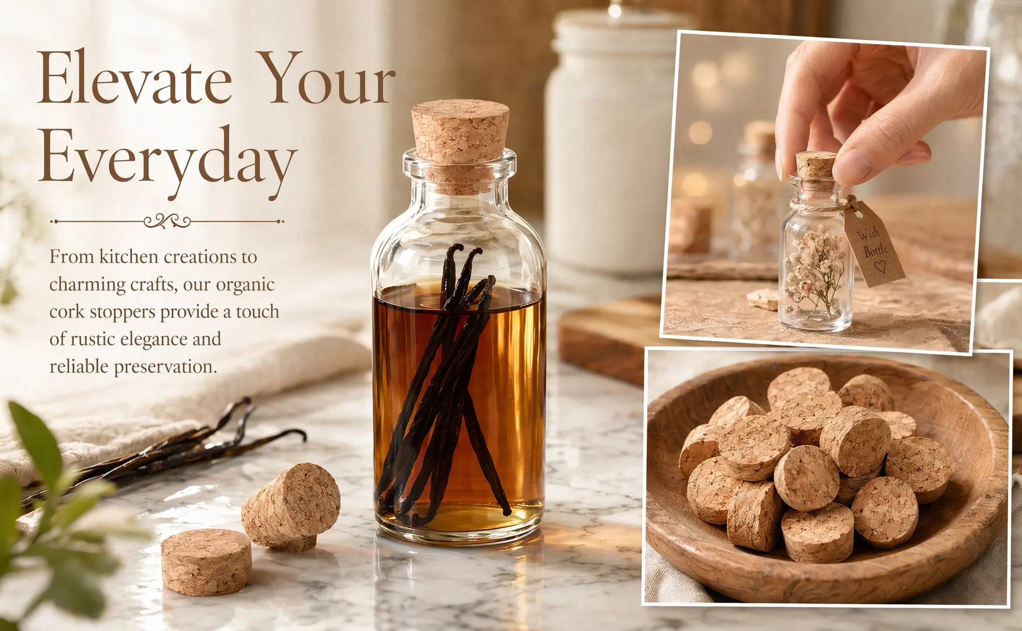 20Pcs Tapered Natural Cork Stoppers for Wishing Bottles Aromatherapy Glass Vials DIY Craft Projects High Temp Resistant Sealing