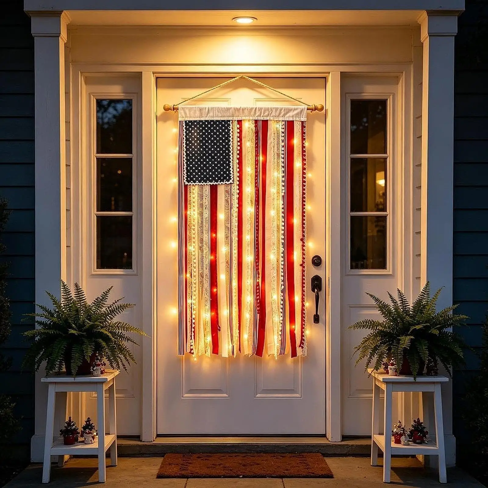 Large Vintage Flag Banner 4 X 2.3 Ft Weather Resistant Customizable USA Decoration for Garden Yard Events