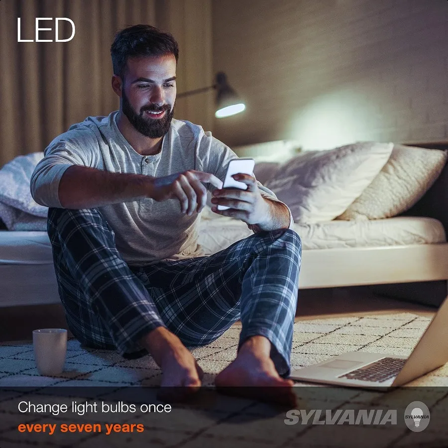 SYANIA ECO LED A19 Light Bulb 60W Equivalent Efficient 9W 7 Year 750 Lumens NonDimmable Frosted 5000K Daylight Pack of 24 40987